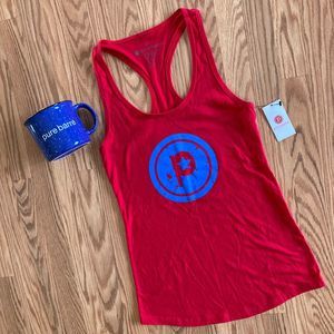 Pure Barre Red Racerback Tank with Mug